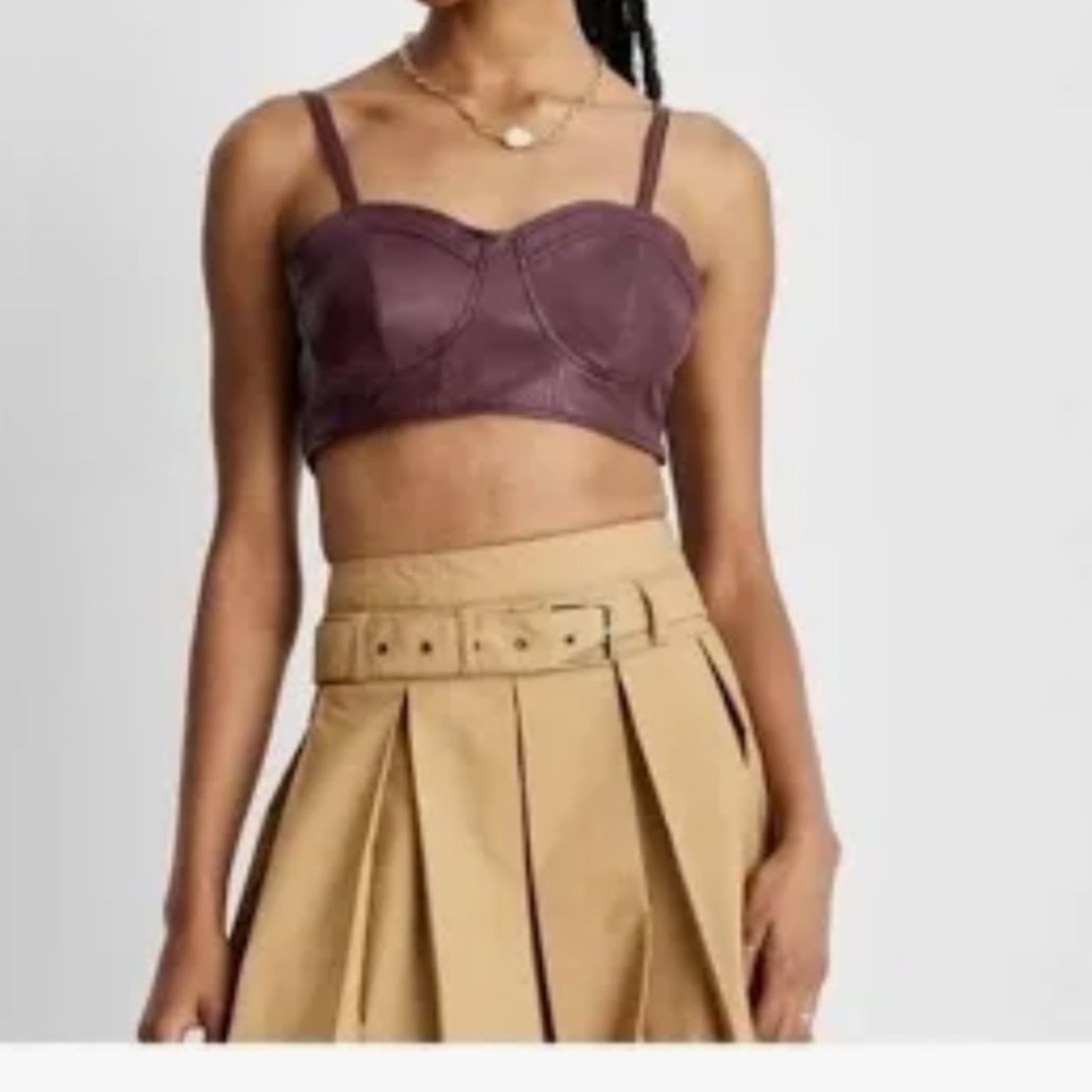 Target Future Collective Reese Blutstein Faux Leather Crop Tank Top NWT 1X